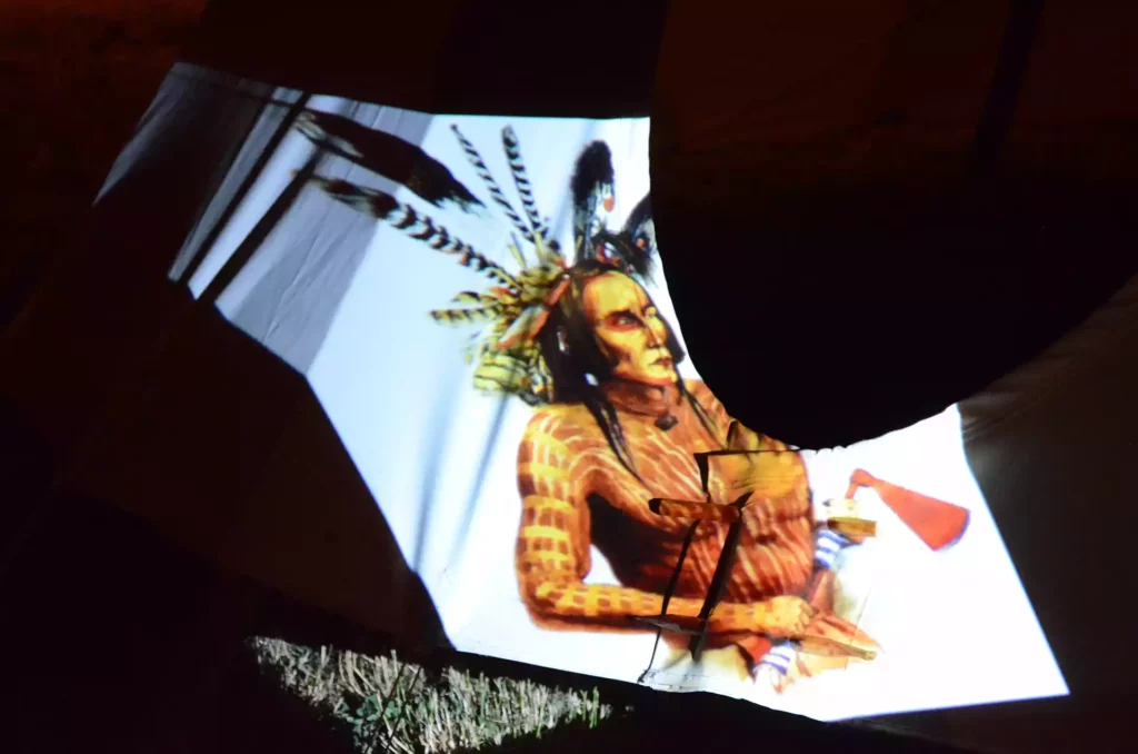 oeuvres_projection_photographie_amerindiens_tipi_acquarelle_hommage_Karl_Bodmer_03_2019